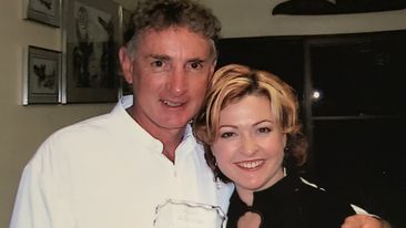 Shelly with her dad in 2001