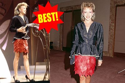 Anyone who managed to look this good in 1987 deserves an award. <br/><br/>Kylie won the Silver Logie for Most Popular Actress for her role as Charlene in <i>Neighbours</i>.