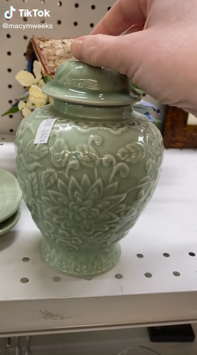 Shopper's morbid discovery inside ginger jar.