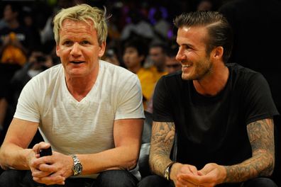 Celeb chef and all-around intense guy Gordon likes to chill with pro-footballer David Beckham. Pic: Getty