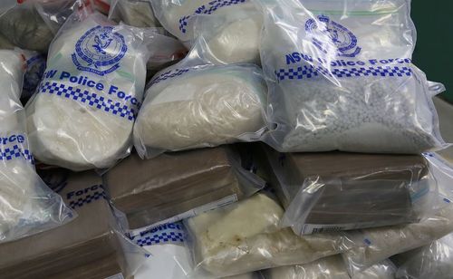 85kg of methylamphetamine, 13kg of cocaine, and 2kg of MDMA were found at the location. Image: Supplied