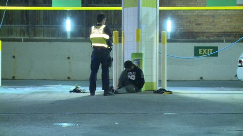 The incident unfolded at a service station in Malvern East last night. 