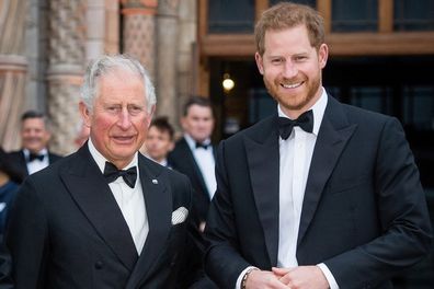 King Charles III and youngest son Prince Harry.