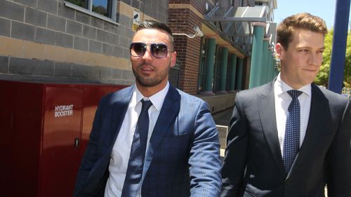 Former Auburn Deputy Mayor Salim Mehajer leaves the Burwood Local Court in Sydney on December 14, 2017. (AAP)