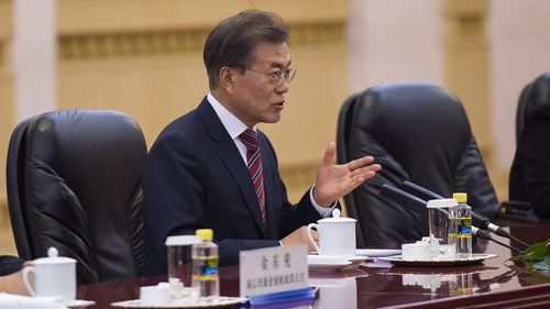 South Korean president Moon Jae-in. Photo: Getty Images