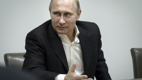 Russian President Vladimir Putin during a press conference in Sochi. (AAP)