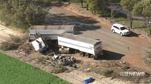 The driver of a semi-trailer truck who was charged over a 'catastrophic' crash into a parked family car has been granted strict bail.