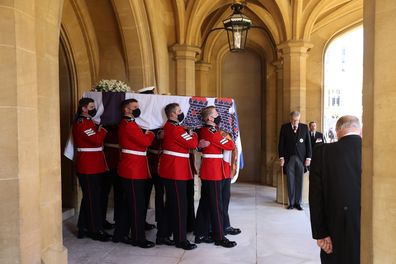 Prince Philip, Duke of Edinburgh's coffin leaves Windsor Castle during his funeral