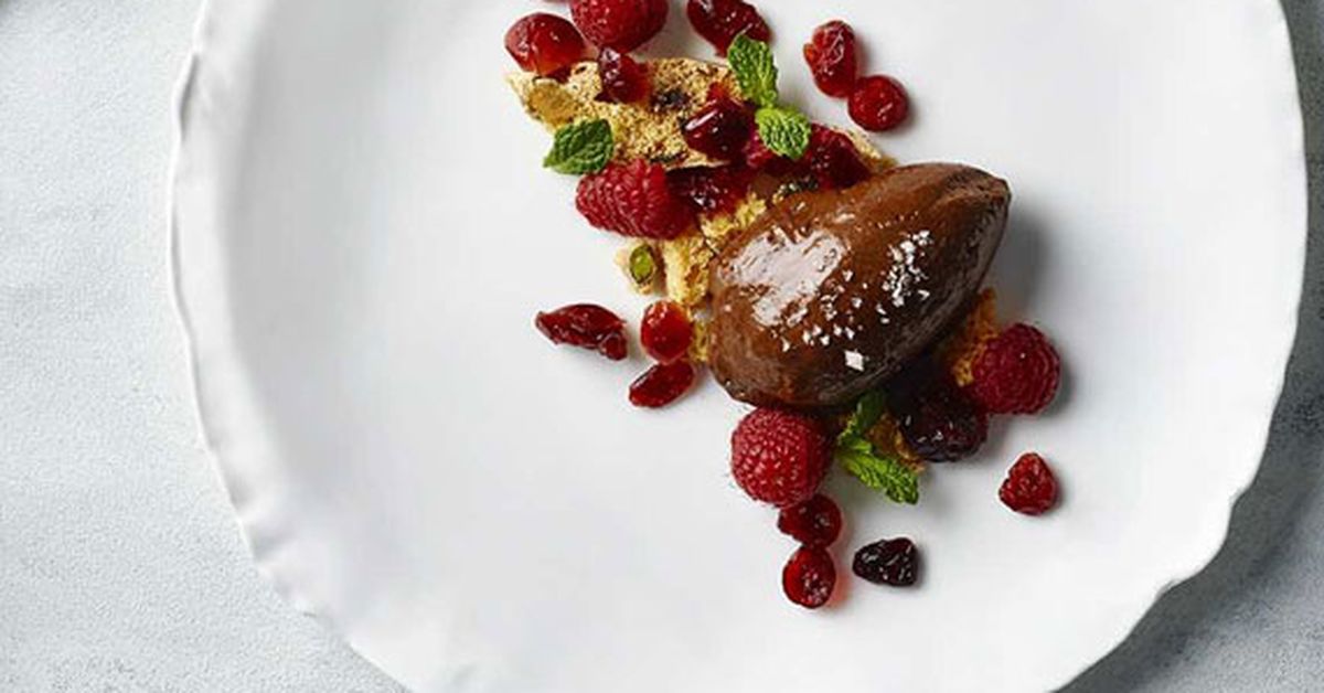Jamie Fleming's dark chocolate cremeaux with cranberry biscotti - 9Kitchen