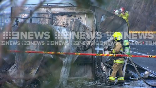 Police say both drivers of the truck were lucky to escape with just minor injuries.