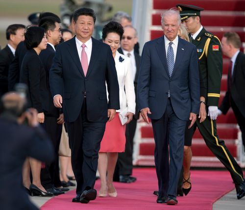 Chinese President Xi Jinping and then-Vice President Joe Biden