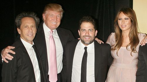 Produtor Brian Grazer, Donald Trump, diretor Brett Ratner, Melania Trump e Sean 'Diddy' Combs