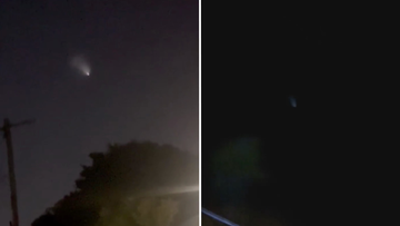 Residents in Wynnum, Queensland  and Mudgee, NSW posted footage of the rocket on social media after seeing it last night.