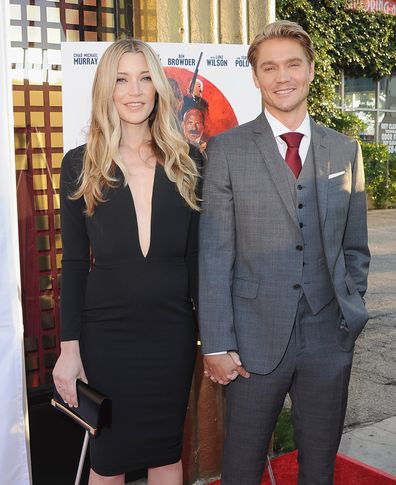 Sarah Roemer and Chad Michael Murray arrive at the Los Angeles Premiere Outlaws And Angels at Ahrya Fine Arts Movie Theater on July 12, 2016 in Beverly Hills, California.