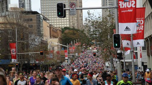 A man has suffered a heart attack while running Sydney's City2Surf race. (AAP)