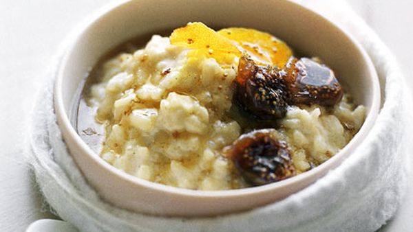 Fig and brandy rice pudding