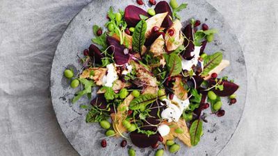 Smoked trout and beetroot salad