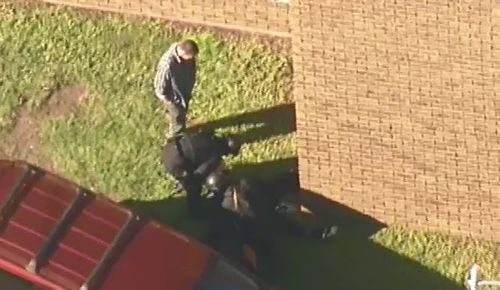 One man was arrested at the scene. (9NEWS)