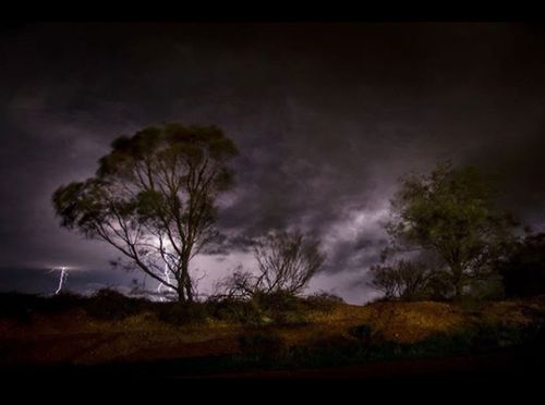 Last night's lightning strike captured in Coober Pedy (Instagram/j9fab)