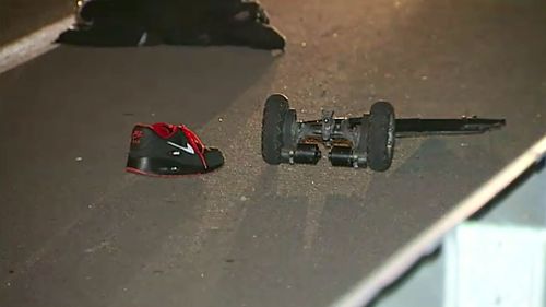 The skateboarder is believed to have been riding on the road. (9NEWS)
