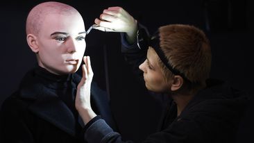 In this undated handout photo provided by The National Wax Museum Plus, Artistic Coordinator Mel Creek applies the finishing touches on a wax figure of the late singer Sinead O&#x27;Connor, at the National Wax Museum Plus on Dublin&#x27;s Westmorland Street, Ireland. A wax figure of Sinéad OConnor that did not compare to how the late singer looked caused a minor meltdown among fans and family members, leading a Dublin museum on Friday, July 26, 2024, to pull it from its collection. The National Wax Museum