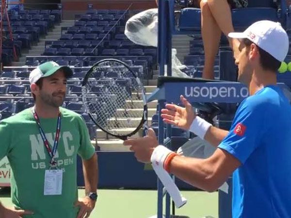 Djokovic turns match-maker in on-court proposal