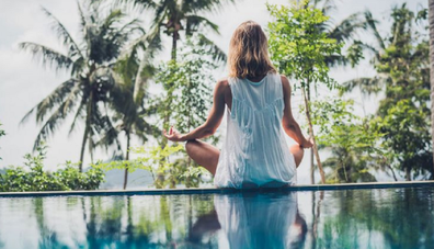 Woman meditating