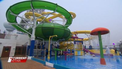 An on-ship water park will keep the kids entertained. 