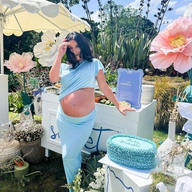 Inside Martha Kalifatidas' baby shower.