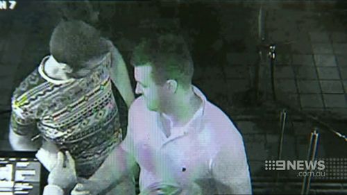 CCTV footage shows the pair prior to the punch. (9NEWS)