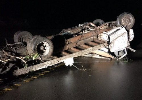 Vehicles have been flipped on their heads with roads across Jefferson City closed after a massive tornado ripped through the region overnight.
