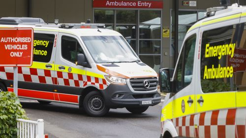 An ambulance arrives at St Vincent's Hospital in Sydney