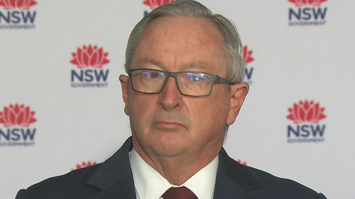 NSW Health Minister Brad Hazard speaks at a press conference on July 19, 2021.