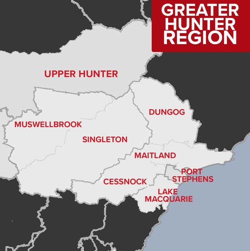 The greater Hunter region is also on high alert.
