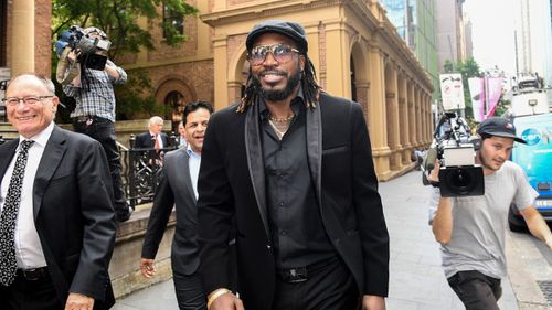 Gayle leaves court.