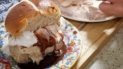 The best hot cross bun ice-cream sandwich