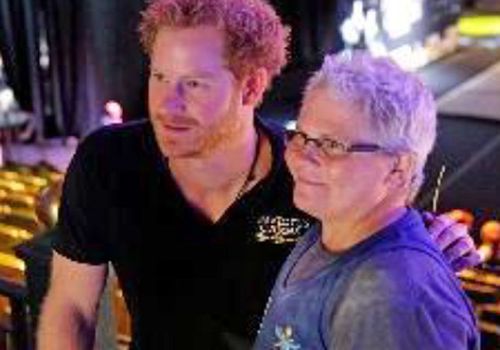 Ashcroft with Prince Harry at the Invictus Games.
