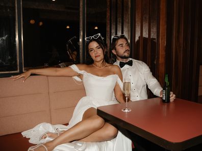 Reporter Maddison Skipper with her husband at their wedding in May 2026.