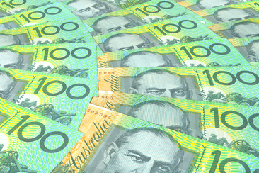 Australian dollars cash currency