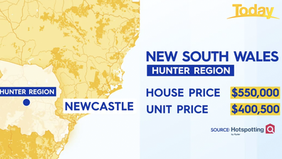 The Hunter Region in NSW has also been deemed a property hotspot.