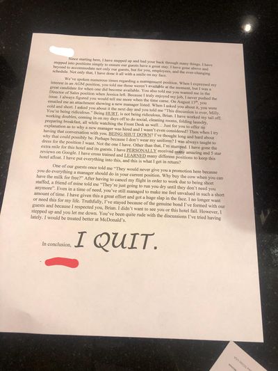TLDR: I quit