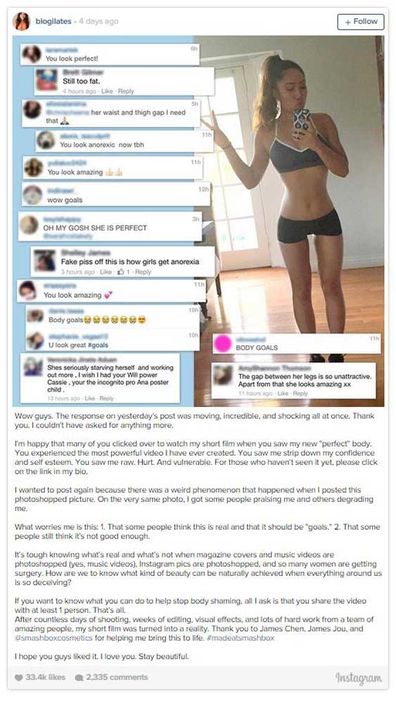 HE PHOTOSHOPPED OFF MY BRA': Social media users sound off on