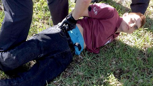 Nikolas Cruz was arrested following the shooting. (AAP)