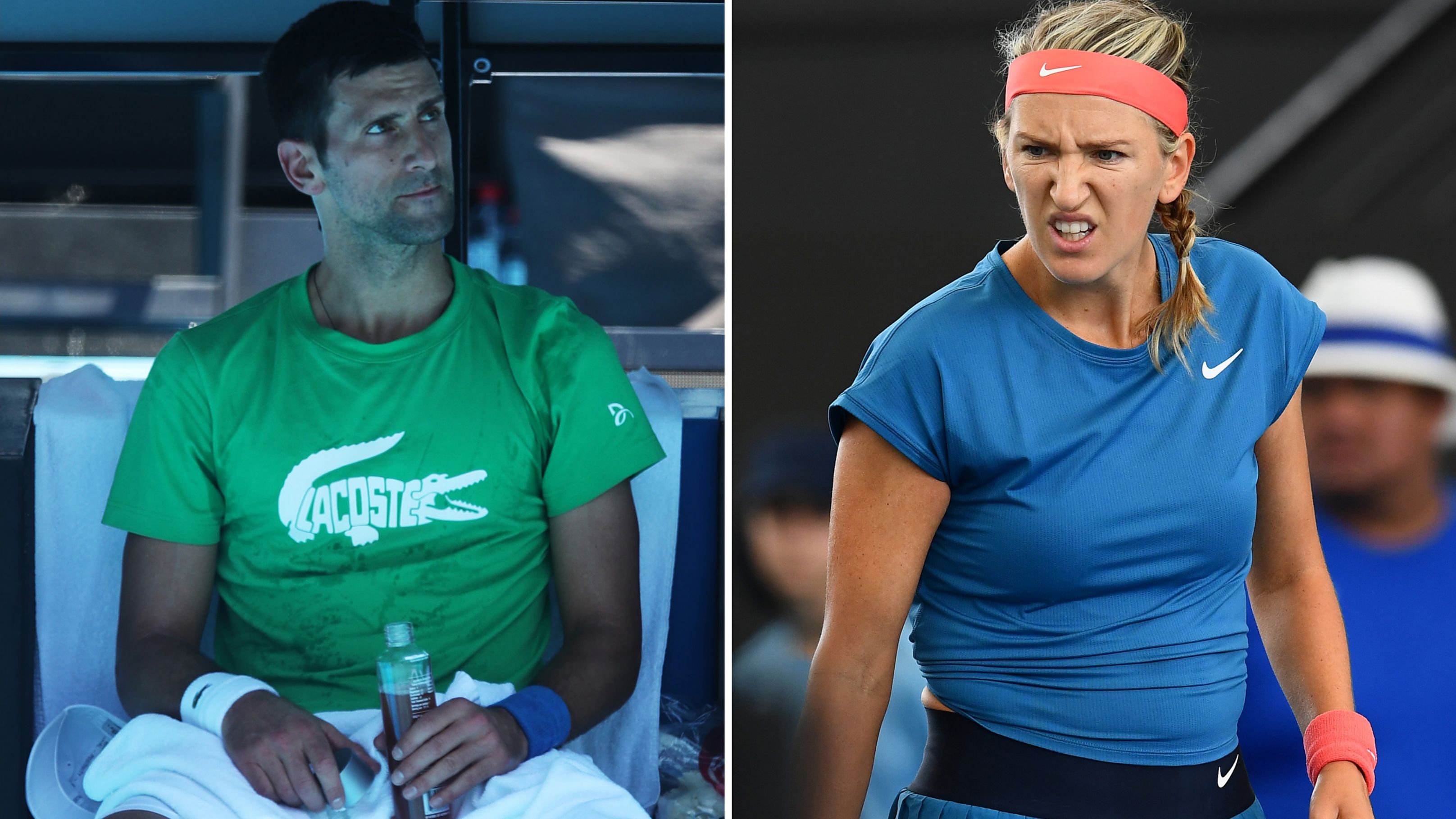 Novak Djokovic and Victoria Azarenka.