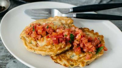 Corn and capsicum fritters