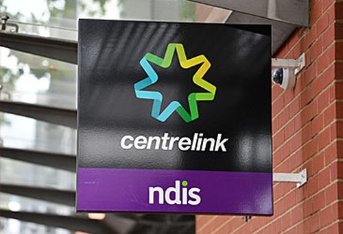 Centrelink sign (AAP)