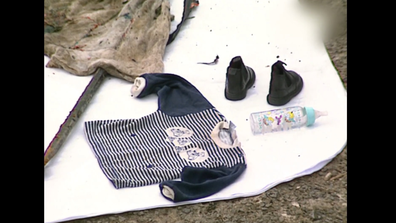 Some of the items of clothing recovered when the grim discovery of Jaidyn's body was discovered.