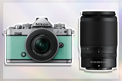 Nikon Z fc Mirrorless Camera, Mint Green + Nikkor Z 16-50mm VR + Z 50-250mm VR Lens