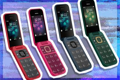 9PR: Nokia 2660 Flip Feature Phone, Red, Pop Pink, Blue and Lush Green