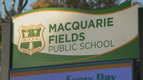 A bullet was shot through a window at Macquarie Fields Public School in Sydney